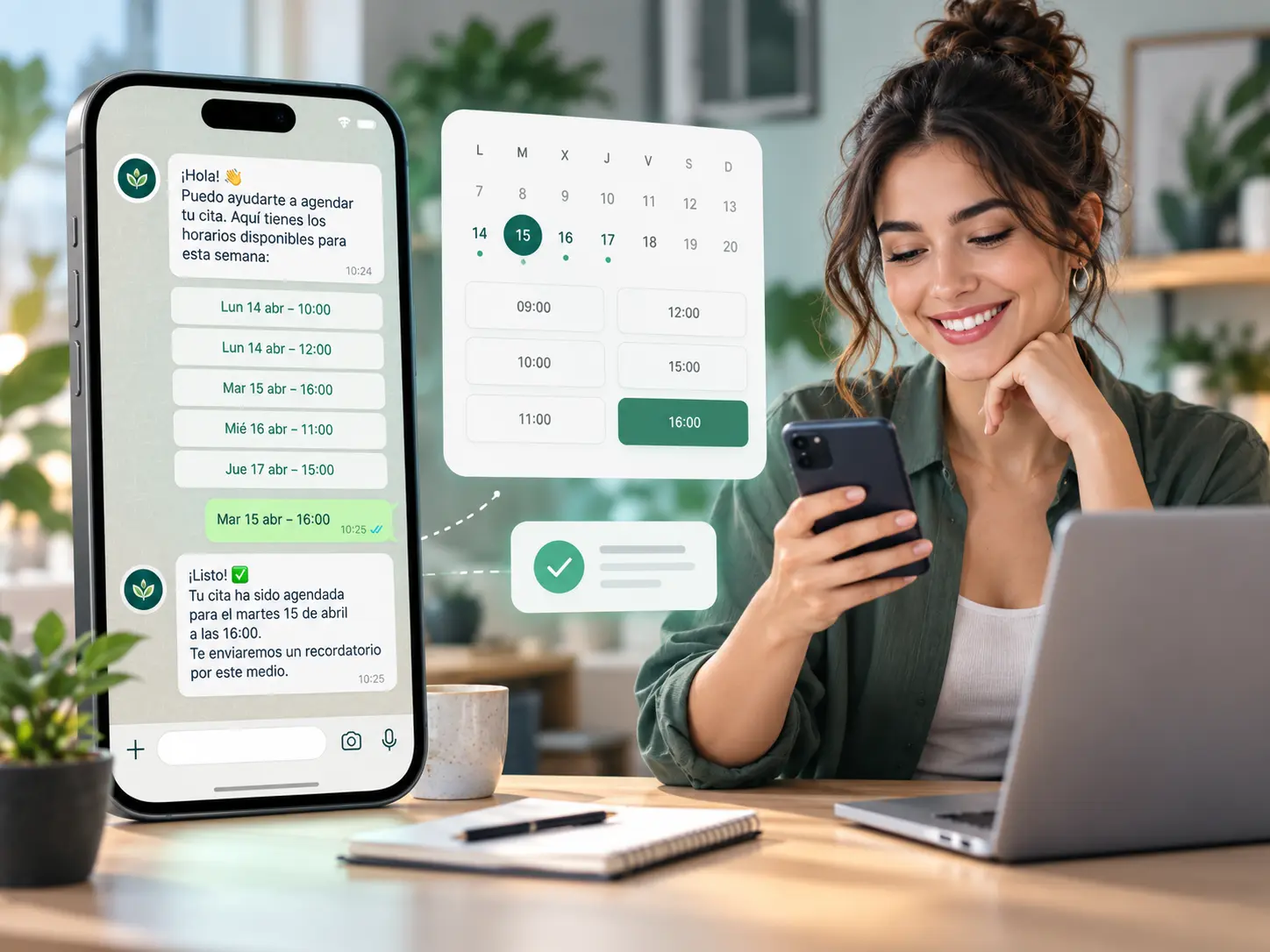 Cómo automatizar citas por WhatsApp con disponibilidad real