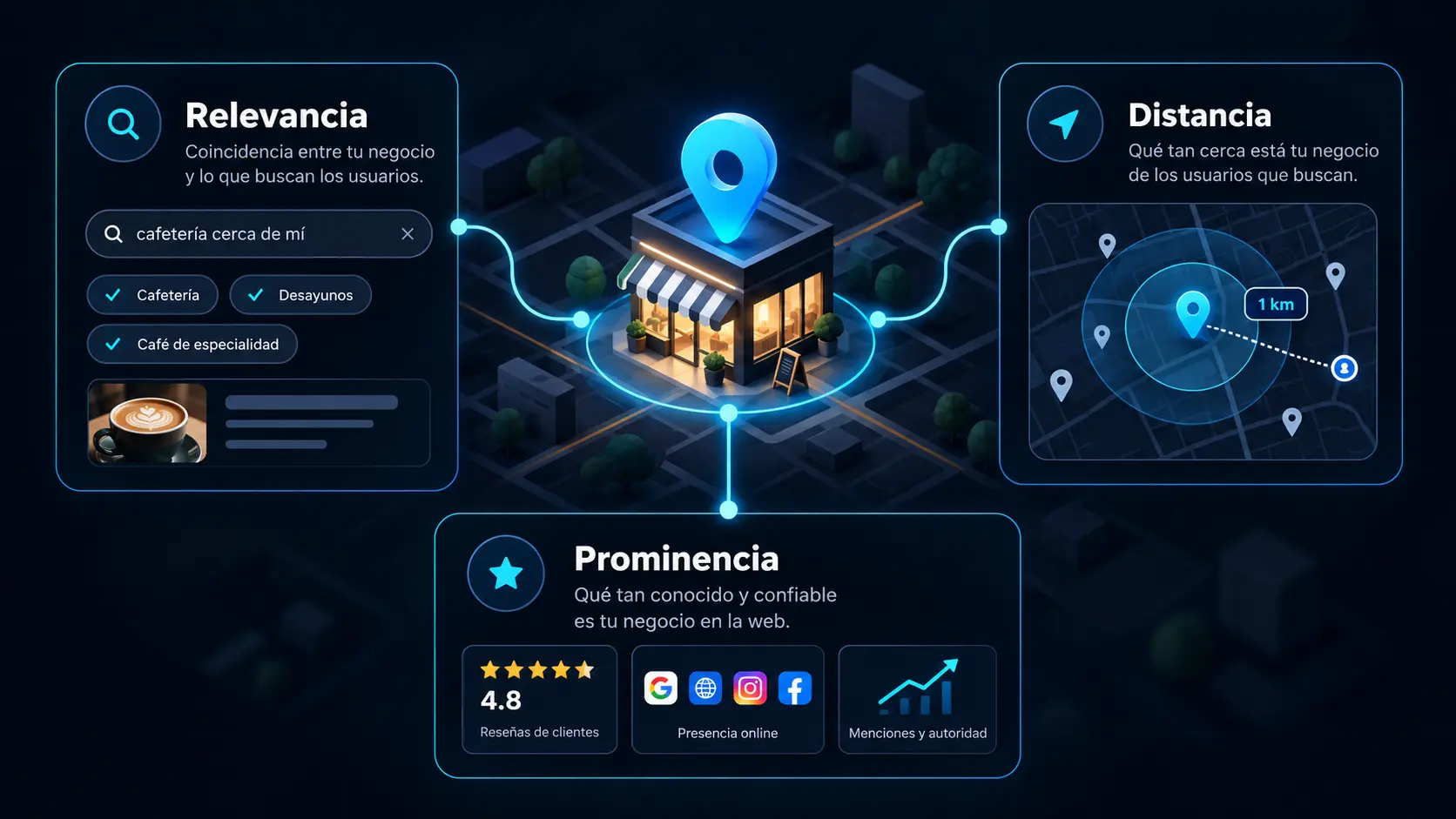 Qué factores influyen en el posicionamiento local: relevancia, distancia y prominencia